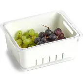 Zeller Organisateur de réfrigérateur , en plastique, 22,5 x 17,5 x 10 cm, blanc