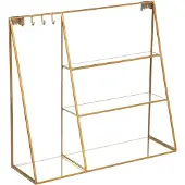Atmosphera Porte bijoux murale Mood doré en verre