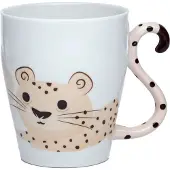 Puckator Gepard Zooniverse Schwanz geformter Henkel Tasse aus Porzellan