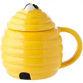 Puckator Bienenstock geformte Tasse aus Keramik mit Deckel