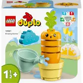 LEGO 10981 DUPLO My First Growing Carrot, jouets à empiler pour les enfants de 18 mois et plus, 4 blocs de légumes, jouet éducatif pour les jeunes enfants