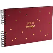 Exacompta Album à spirales LIFE rouge 32x22 cm (22 x 32 cm)