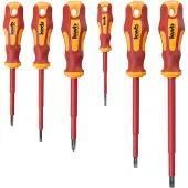 Kwb Einhell 49140870 Jeu de 6 tournevis d'électricien isolés 1000V acier