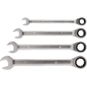 Kwb 460490 Clé polygonale à cliquet double 4 pièces 10 - 17 mm (10 mm, 13 mm, 15 mm, 17 mm)