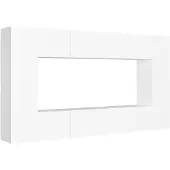 vidaXL Ensemble de 8 meubles TV blanc en bois composite