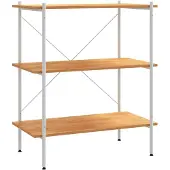 vidaXL Étagère à 3 niveaux Blanc et chêne 80x40x92 cm