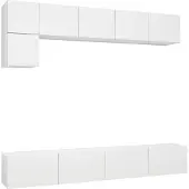 vidaXL Ensemble de 5 meubles TV blanc en bois composite