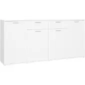 vidaXL Sideboard Blanc 160x36x75 cm Bois composite
