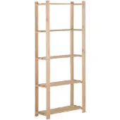 vidaXL Étagère de stockage 5 niveaux 80x28,5x170 cm Bois de pin massif