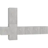 vidaXL Ensemble de 5 meubles TV en bois gris béton