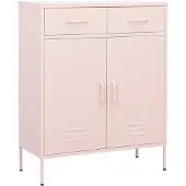 vidaXL Armoire de rangement Rose 80x35x101,5 cm Acier