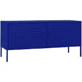 vidaXL Armoire TV bleu marine 105x35x50 cm Acier