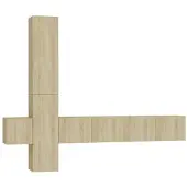 vidaXL Ensemble d'armoires TV 5 pièces en bois composite chêne Sonoma
