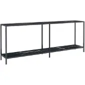 vidaXL Table console Noir 200x35x75,5 cm Verre trempé