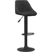 vidaXL Tabouret de bar noir velours
