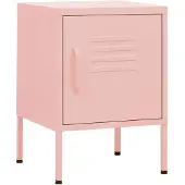 vidaXL Tables de chevet 2 pcs Rose 35x35x51 cm Acier