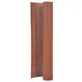 vidaXL Clôture de jardin double face 90x400 cm Marron
