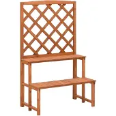 vidaXL Support de plantes et treillis 70x42x115cm Bois de sapin massif