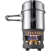 Esbit Kit de cuisson à l'alcool, 985ml, acier inoxydable - seulement 530g