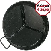 HorecaTraders Poêle à paella | Émaillé | Acier | Ø42 cm