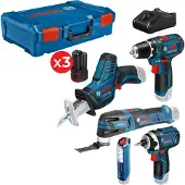 Bosch 5 Toolkit 12 V 0615990N1D Set Combiné