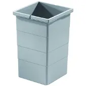 Hailo bac 1076099 15 L gris clair avec 2 poignées Cargo Tandem