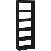 vidaXL Bibliothèque/Séparateur de pièce Noir 60x30x167,5 cm Pin massif