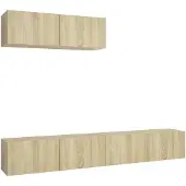 vidaXL Armoires TV 3 pcs. chêne Sonoma bois composite