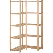 vidaXL Étagère de stockage d'angle avec 5 étagères 82,5x82,5x170 cm Pin massif