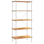 vidaXL Étagère à 5 niveaux blanc et chêne 80x40x163 cm