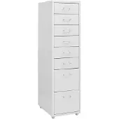 vidaXL Classeur mobile Gris 28x41x109 cm Métal