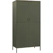 vidaXL Armoire vert olive 90x50x180 cm acier
