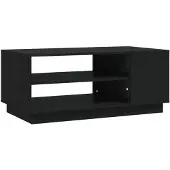 vidaXL Table basse noire 102x55x43 cm Bois composite
