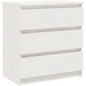 vidaXL Table de chevet Blanc 60x36x64 cm Bois de pin massif