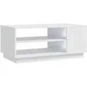 vidaXL Table basse blanche 102x55x43 cm Bois composite