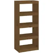 vidaXL Bibliothèque/Séparateur de pièce Marron miel 60x30x135,5 cm Pin