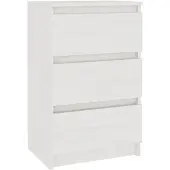 vidaXL Table de chevet Blanc 40x29,5x64 cm Bois de pin solide