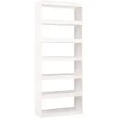 vidaXL Bibliothèque/Séparateur de pièce Blanc 80x30x199,5cm Pin massif