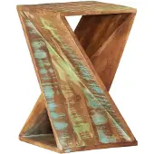 vidaXL Table d'appoint 35x35x55 cm Bois massif de récupération