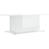 vidaXL Table basse blanc brillant 102x55,5x40 cm Bois composite