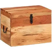 vidaXL Boîte de rangement 39x28x31 cm bois massif acacia