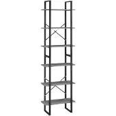 vidaXL Étagère de rangement Gris 60x30x210 cm Bois de pin massif