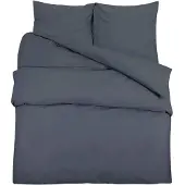 vidaXL Ensemble de literie Anthracite 135x200 cm coton