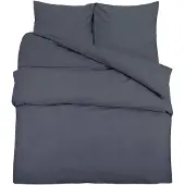 vidaXL Ensemble de literie Anthracite 200x200 cm coton