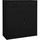 vidaXL Armoire de bureau Noir 90x40x102 cm Acier