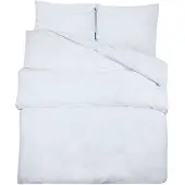 vidaXL Ensemble de literie Blanc 200x200 cm Microfibre légère