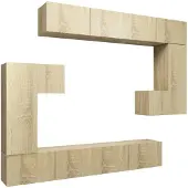 vidaXL Ensemble d'armoires TV 8 pièces en bois composite chêne Sonoma