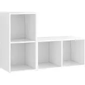 vidaXL Armoires TV 2 pcs. Blanc 72x35x36,5 cm Bois composite