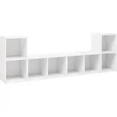 vidaXL Armoires TV 4 pcs. Blanc 72x35x36,5 cm Bois composite