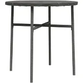 vidaXL Table d'appoint Gris 45 cm Poly rotin